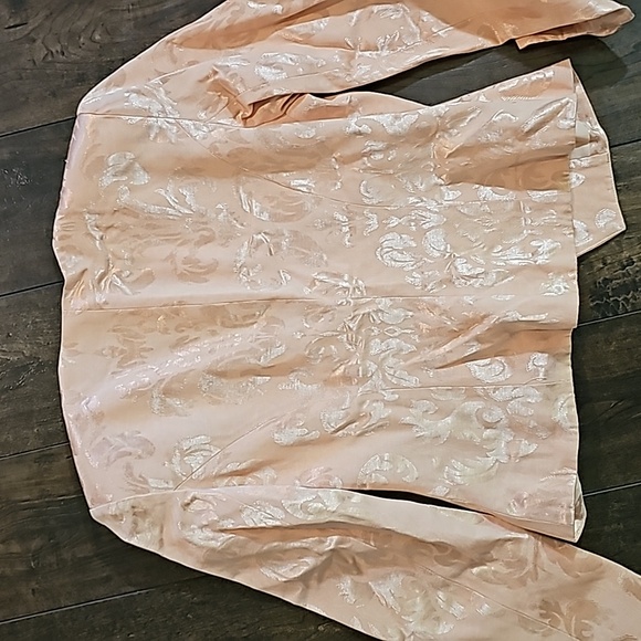 STUNNING URSULA OF SWITZERLAND LIGHT PINK PAISLEY SKIRT SUIT - Picture 14 of 14